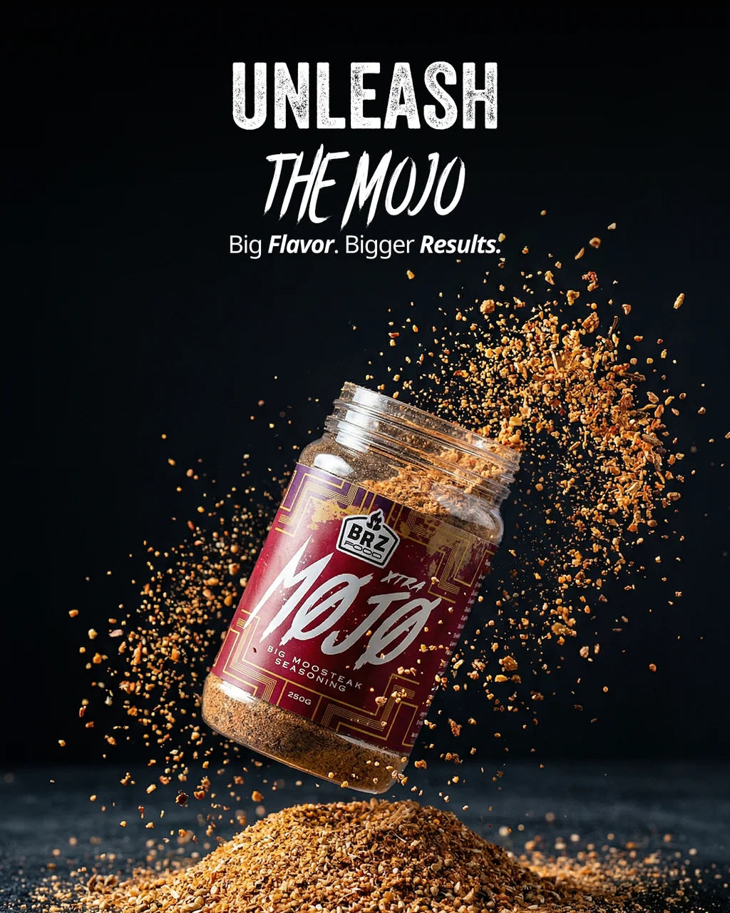 Garlic, pepper, herbs and spices used in BRZ Food Xtra Mojo Steak Seasoning to create balanced savoury flavour and exceptional crust.