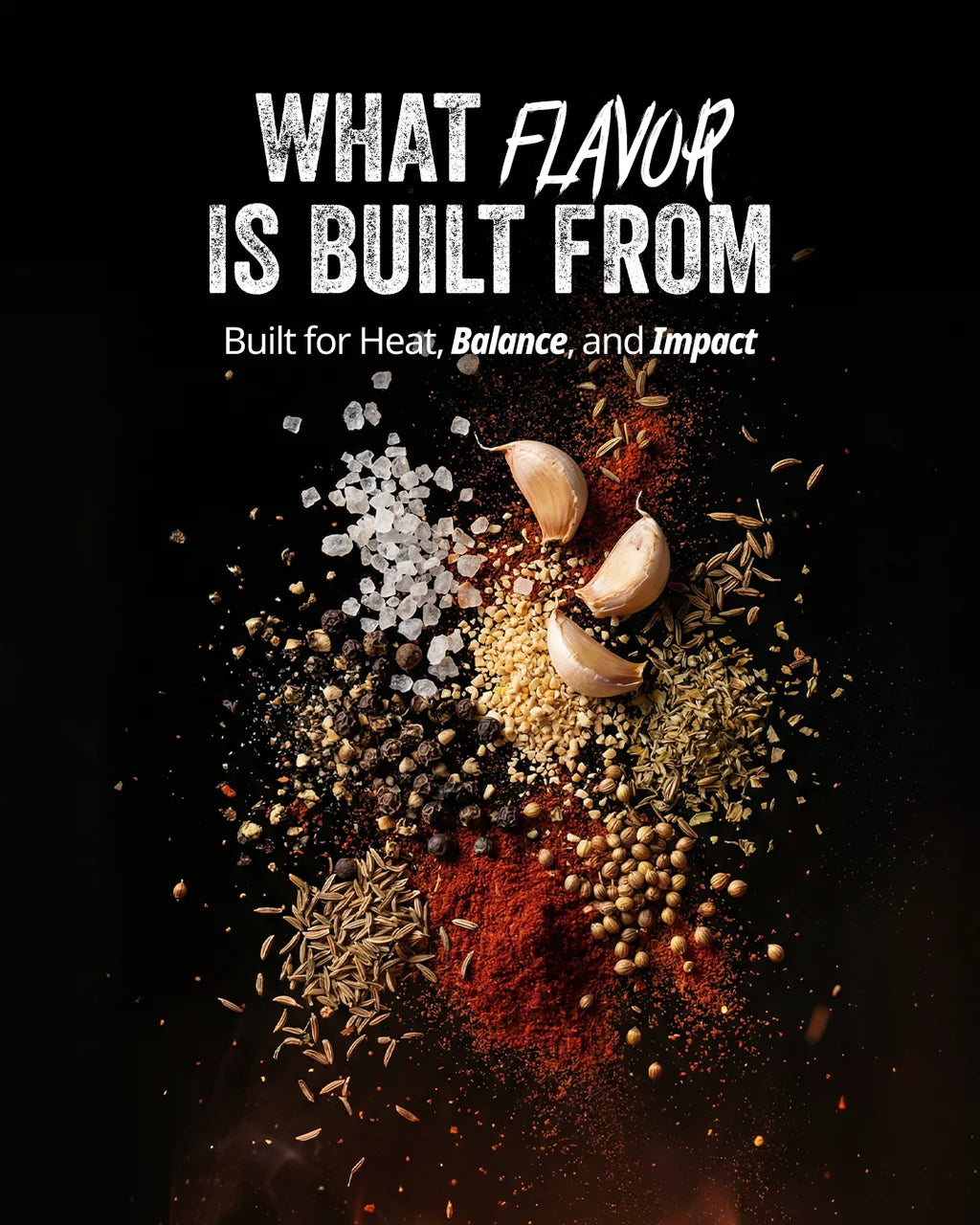 BRZ Food Xtra Mojo Steak Seasoning being sprinkled over a steak on a hot barbecue grill to build a rich flavourful crust.